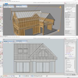 Woody 2020 Extension SketchUp .Logiciel ossature maison bois.